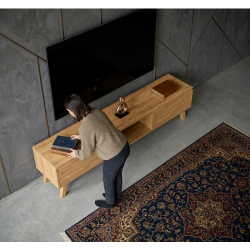 Szafka RTV-18 Drewno Lite Dąb Loft Lakier Rozmiary od 100 cm do 200 cm PREMIUM